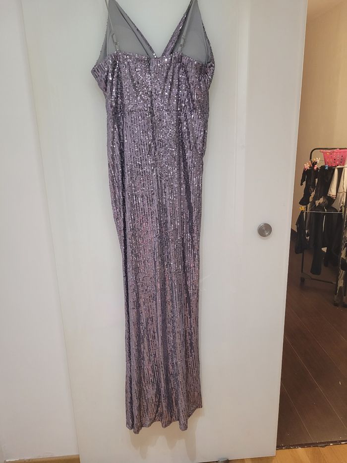 Robe de soirée argenté - photo numéro 5