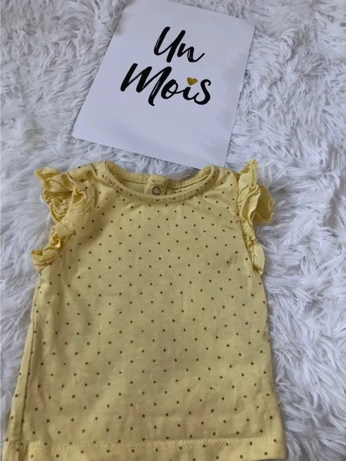 Tee shirt jaune pois