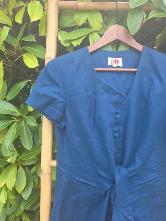 Robe Vintage Marine avec épaulettes - photo numéro 6
