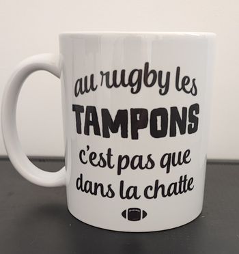 Mug blanc rugby 