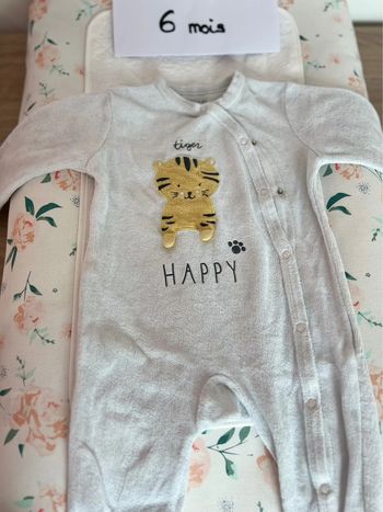 Pyjama blanc 6 mois kiabi