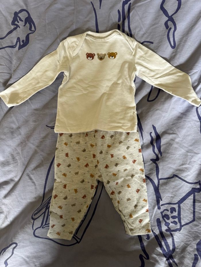 Ensemble motif ourson taille 3 mois