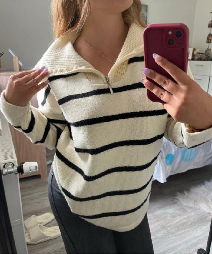 Pull à zip - photo numéro 2