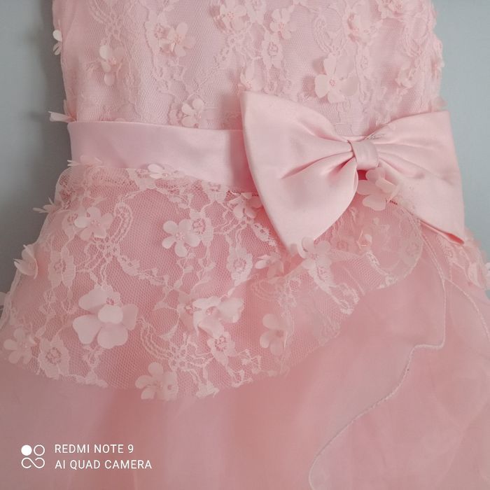 Robe rose abricot 10ans - photo numéro 3
