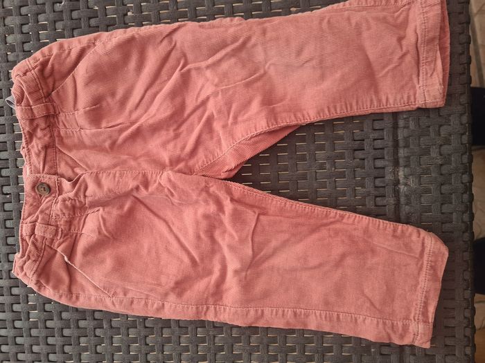 Pantalon. Réglable taille. Velours. Vieux rose. 12 mois. Bout'chou - photo numéro 4