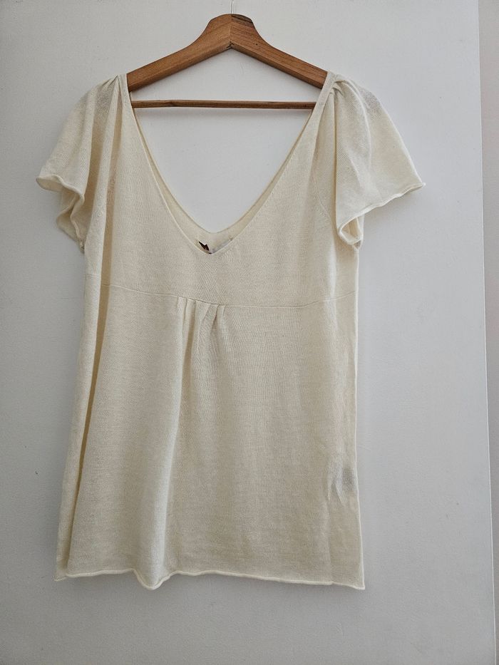 Pull léger manches courtes femme taille L - photo numéro 5