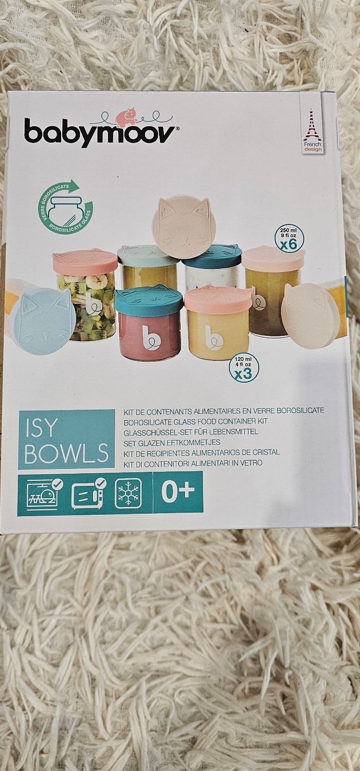 Lot de 9 pots en verre Isy bowls babymoov - photo numéro 8