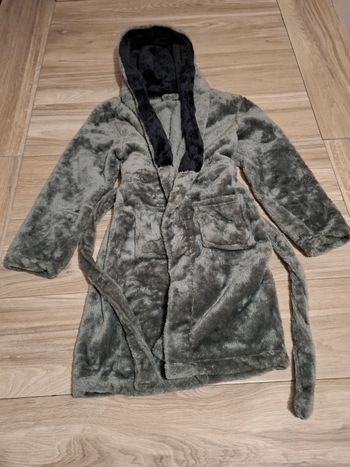 Peignoir polaire Mixte pour enfant super doux gris