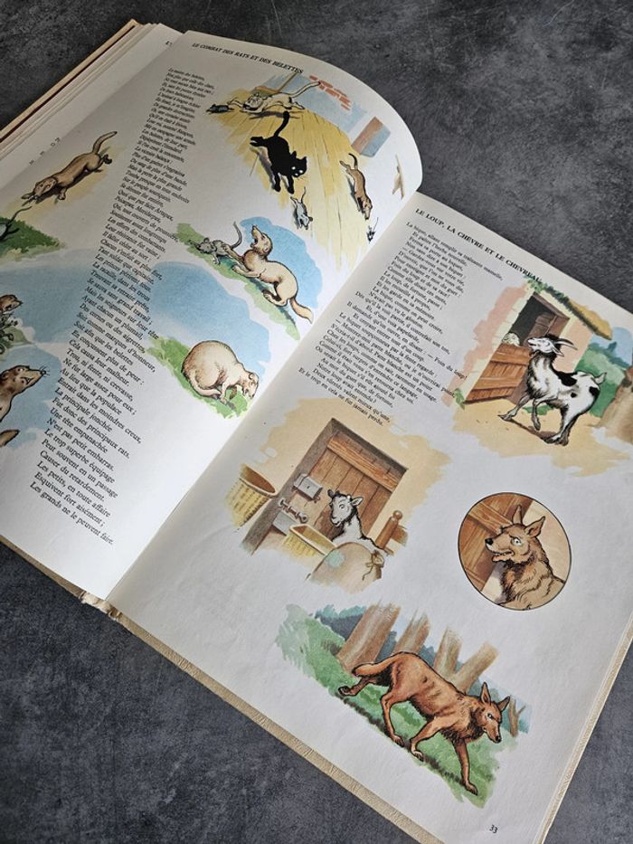 Livre ancien vintage "Les fables" de Jean de la Fontaine - Edition 1954 collector - photo numéro 5