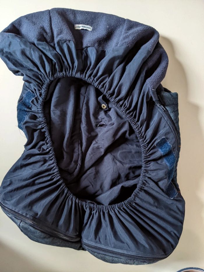 Vertbaudet Housse élastiquée pour siège coque 0+ - marine bleu jean - photo numéro 2