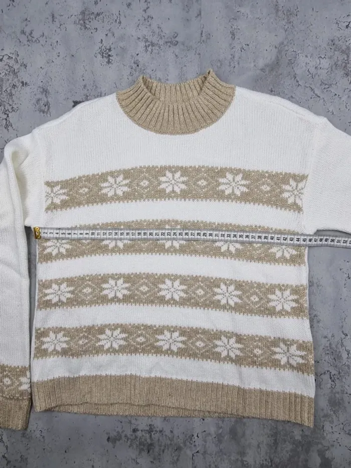 Pull motifs flocons Tommy Hilfiger – Taille XS Femme (mesures en photos) - photo numéro 7