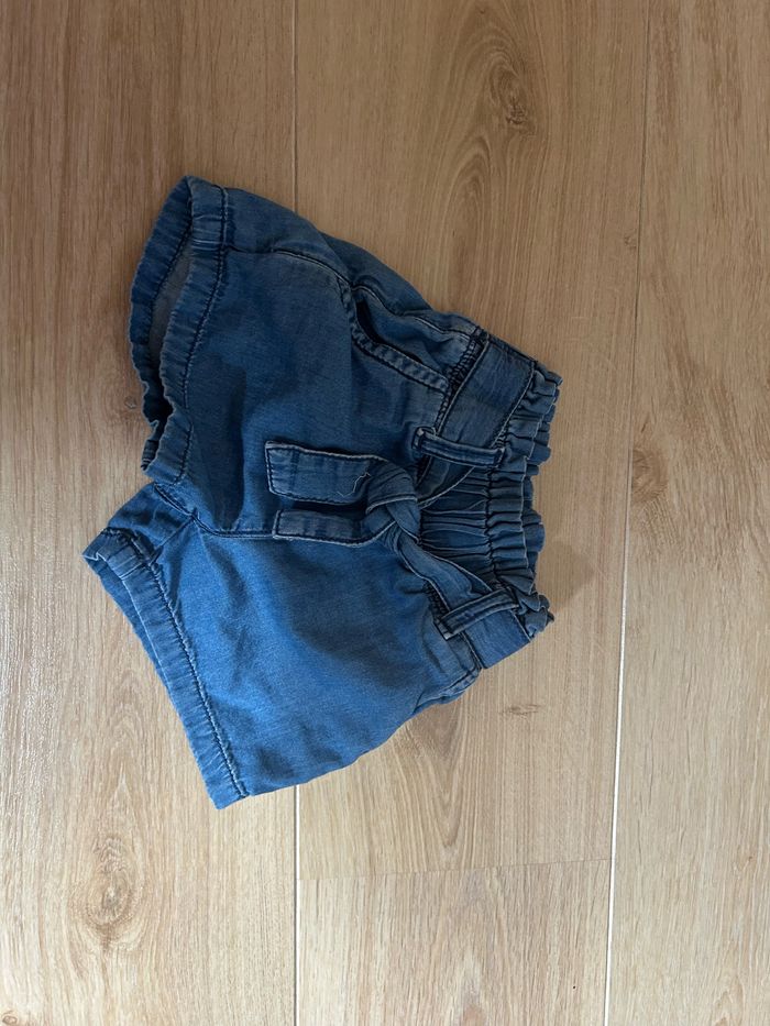 Short fille jeans léger