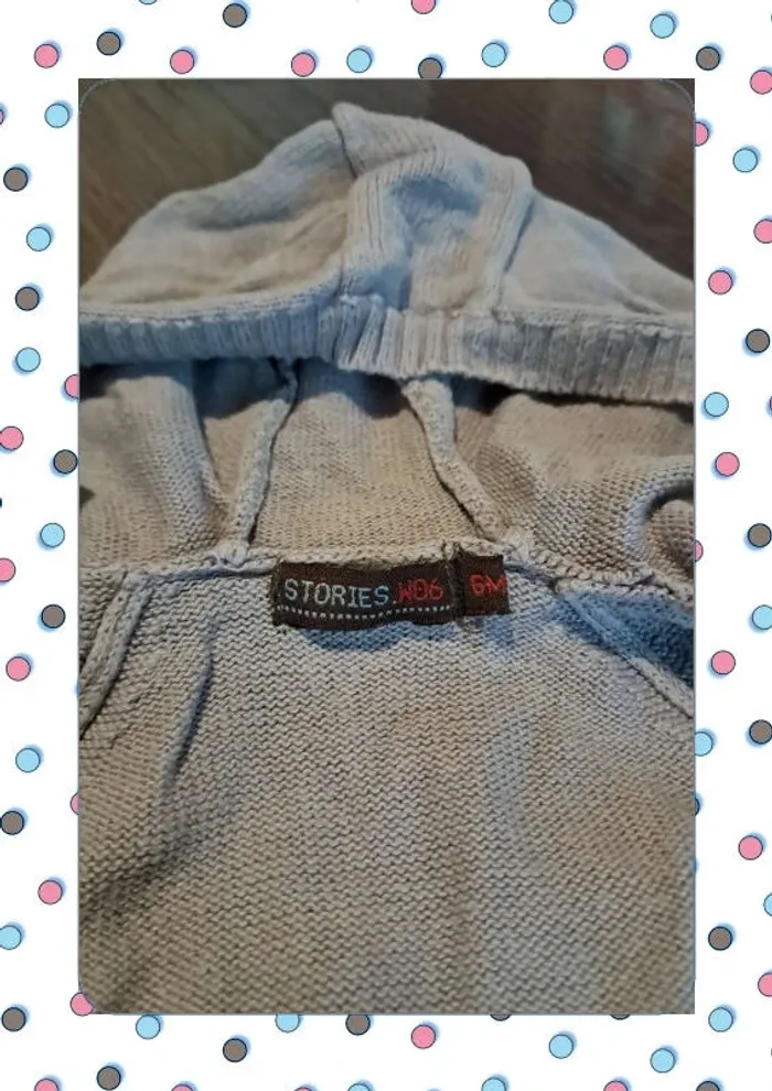 Gilet avec capuche 6 mois - photo numéro 4