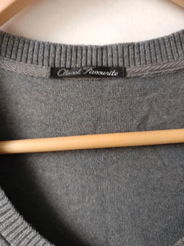 Pull fin gris viscose/coton, t.S - photo numéro 6