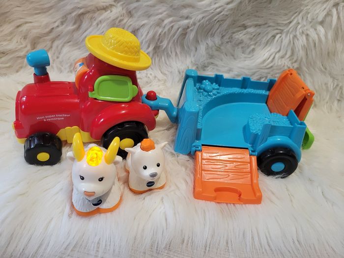 Tracteur et ses chevres