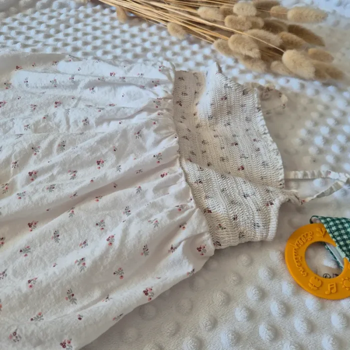 Ensemble robe fleurie + culotte de couches 24 mois - photo numéro 2