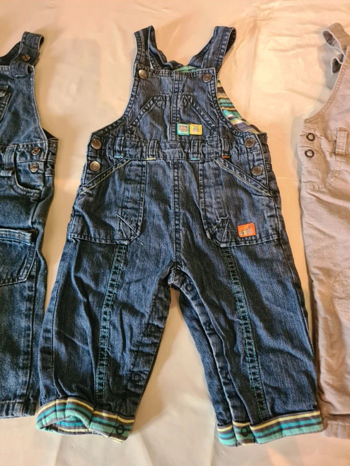Lot 3 salopettes Jean velours 9M Orchestra Vertbaudet - photo numéro 4
