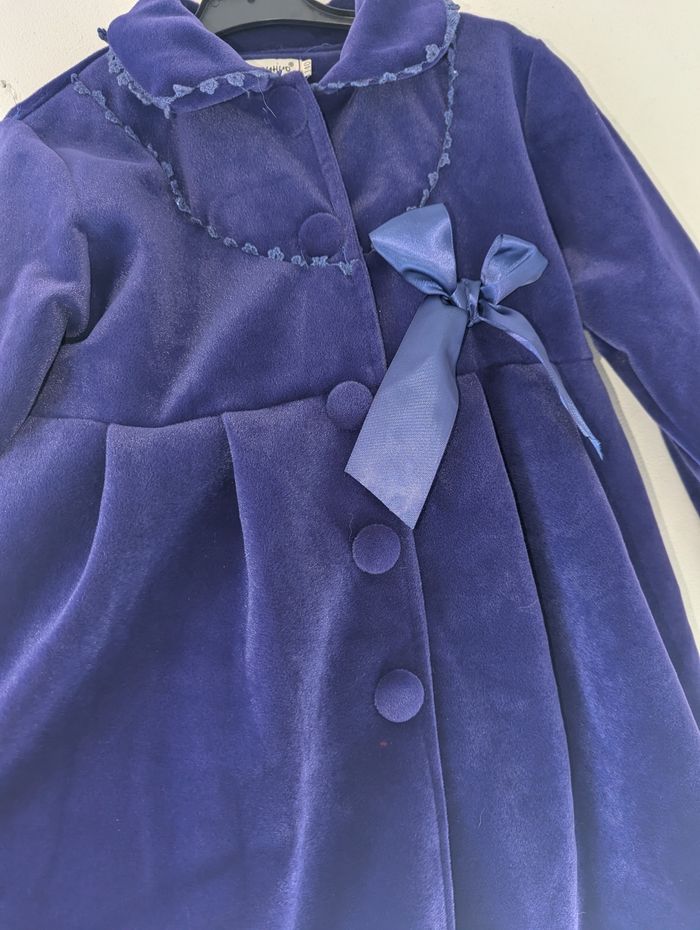 Manteau bleu velours 10 ans - photo numéro 4