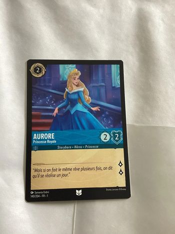 carte disney ravensburger lorcana FR aurore princesse royale 140/204.FR.1  Non foil première édition