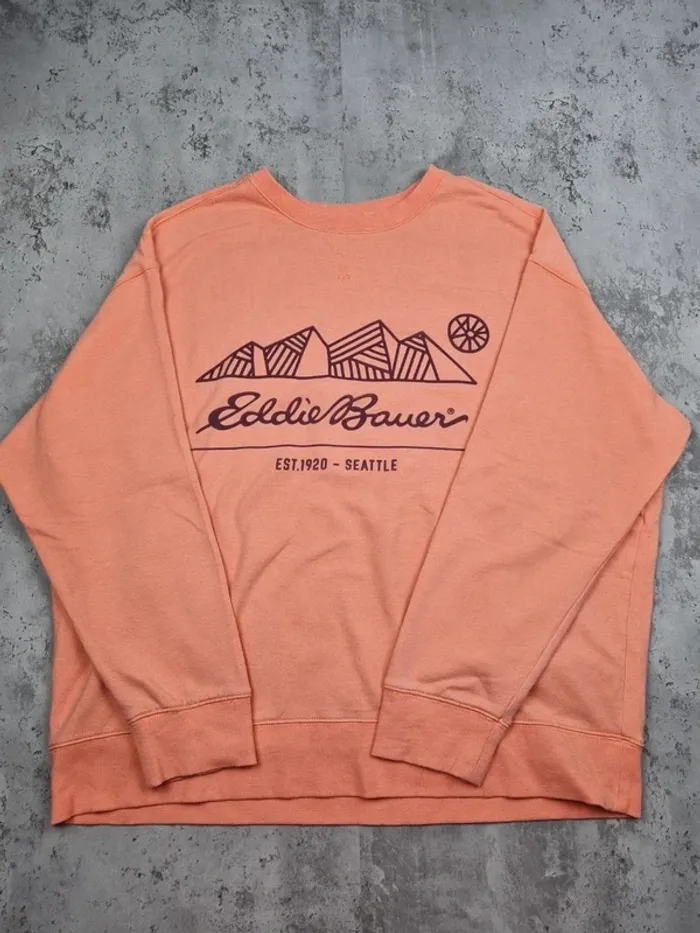 Sweat Eddie Bauer rose saumon – Taille XL Femme - photo numéro 3
