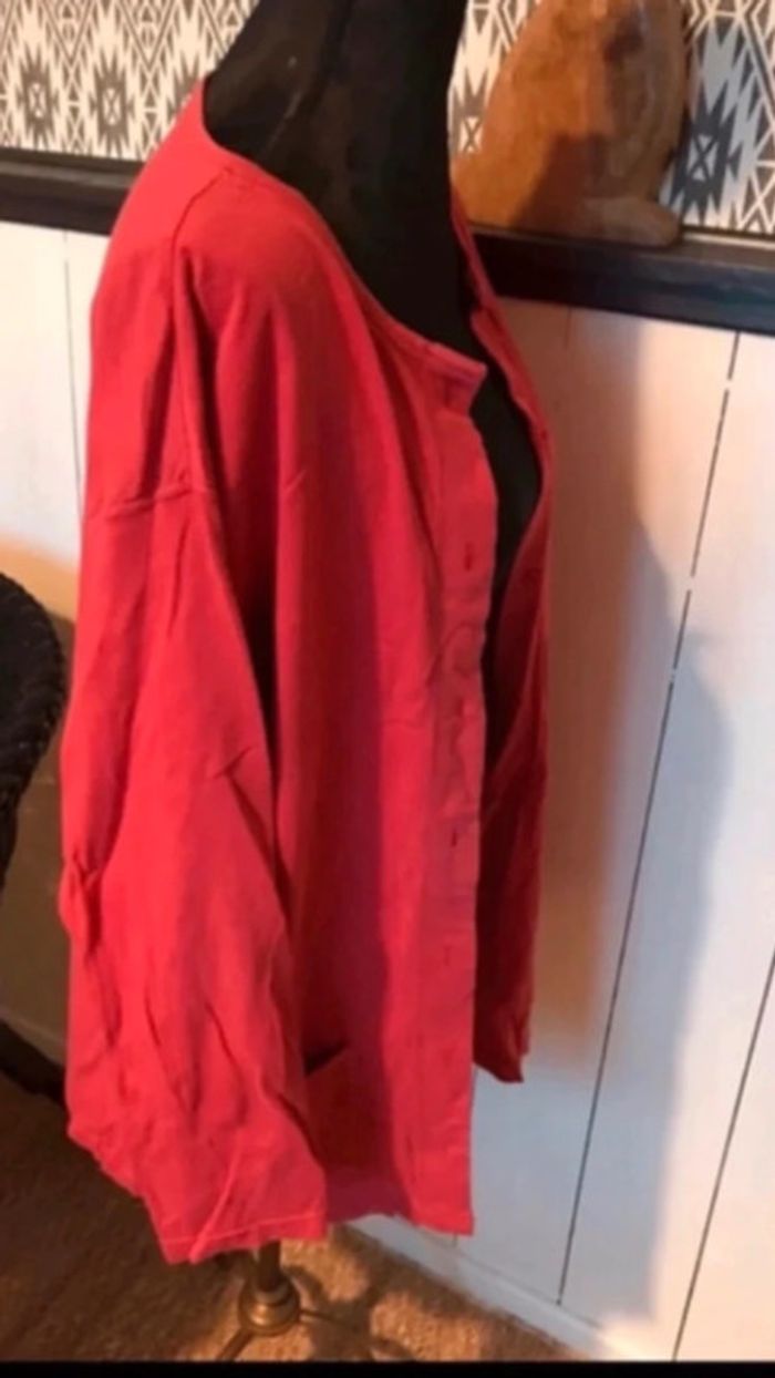 Gilet rouge, camaïeu, taille 38/40 - photo numéro 5