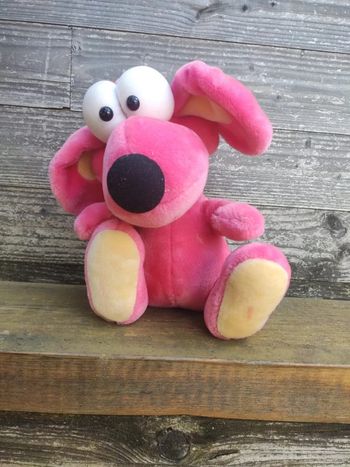 Grande peluche souris rat rose