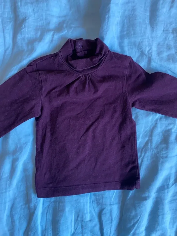 TEE shirt manches longues col roulé Kitchoun 12 mois