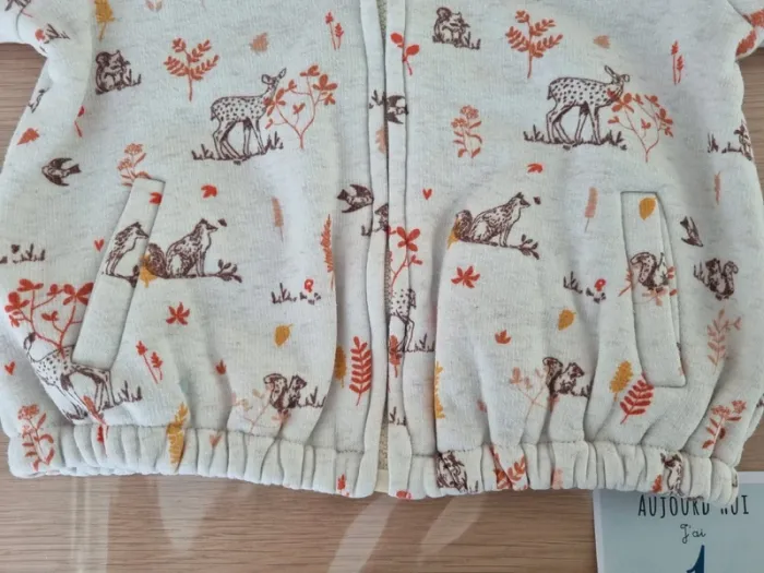Gilet zippé renard 🦊 12M TAO - photo numéro 4