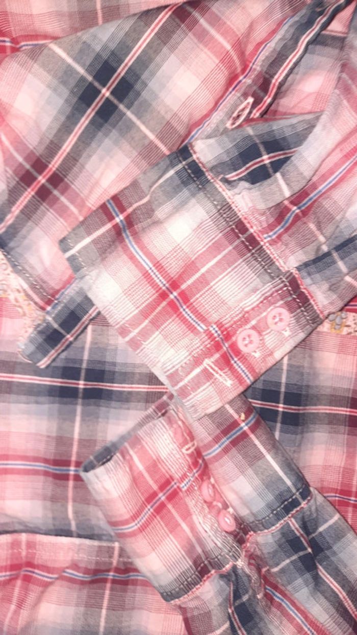Chemise Levis 14 ans rose carreaux - photo numéro 4