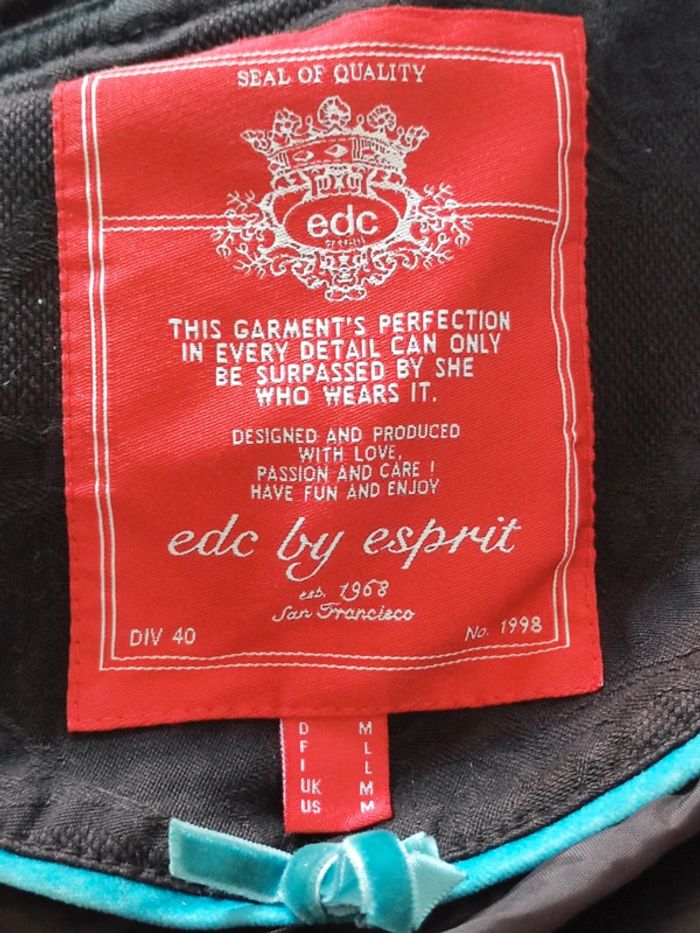 Long manteau marron y2k vintage officier/ EDC by Esprit - 38/M à 40/L - photo numéro 14