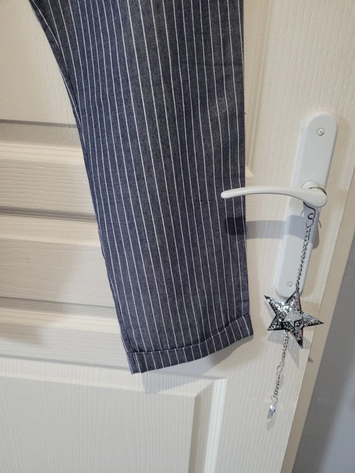 Pantalon rayé bleu et blanc Creeks - photo numéro 3