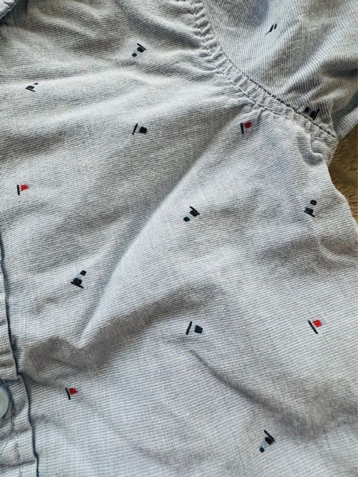 Chemise bleu clair à petits motifs - 6 mois - Tape à l’œil - photo numéro 5