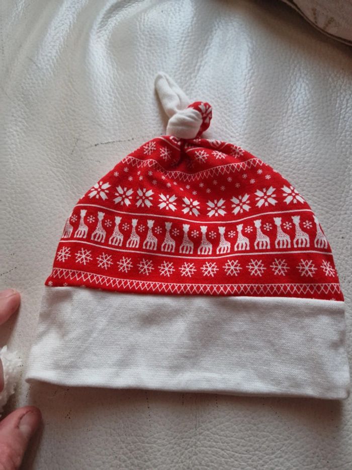 Lot bonnet et chaussettes Noël bébé - photo numéro 4