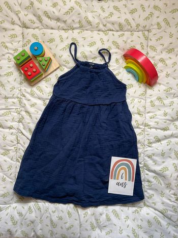 robe à bretelle bmeu marine 6 ans kiabi