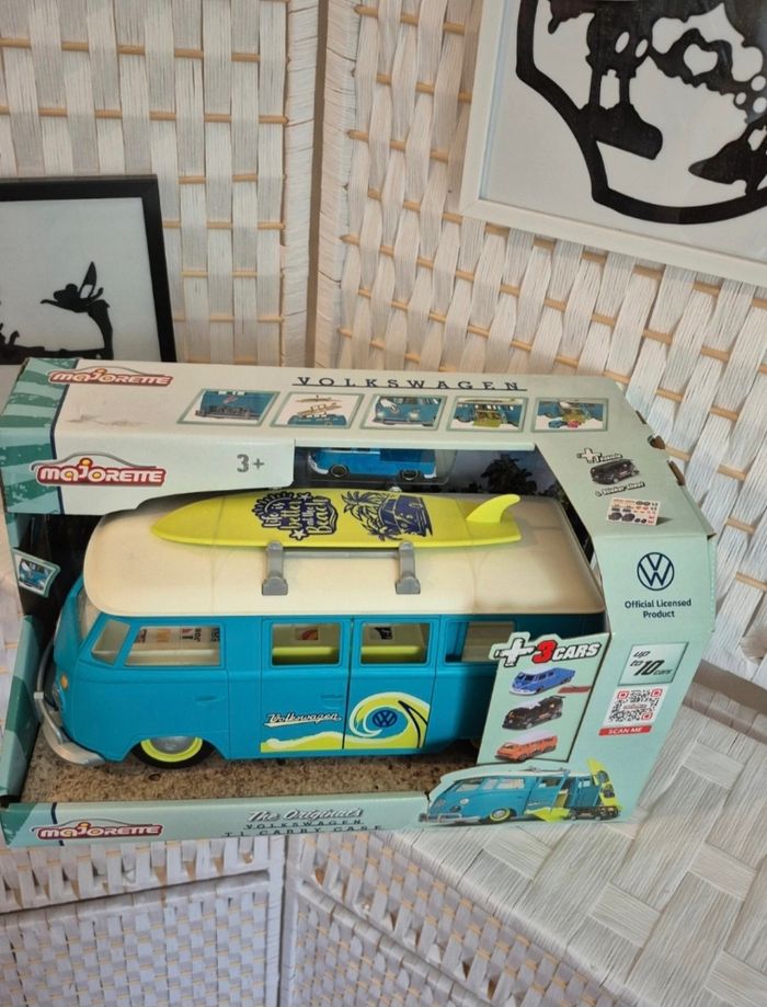 💕Jolie bus Volkswagen VW the originals T1 Carry Case Majorette💕 - photo numéro 3
