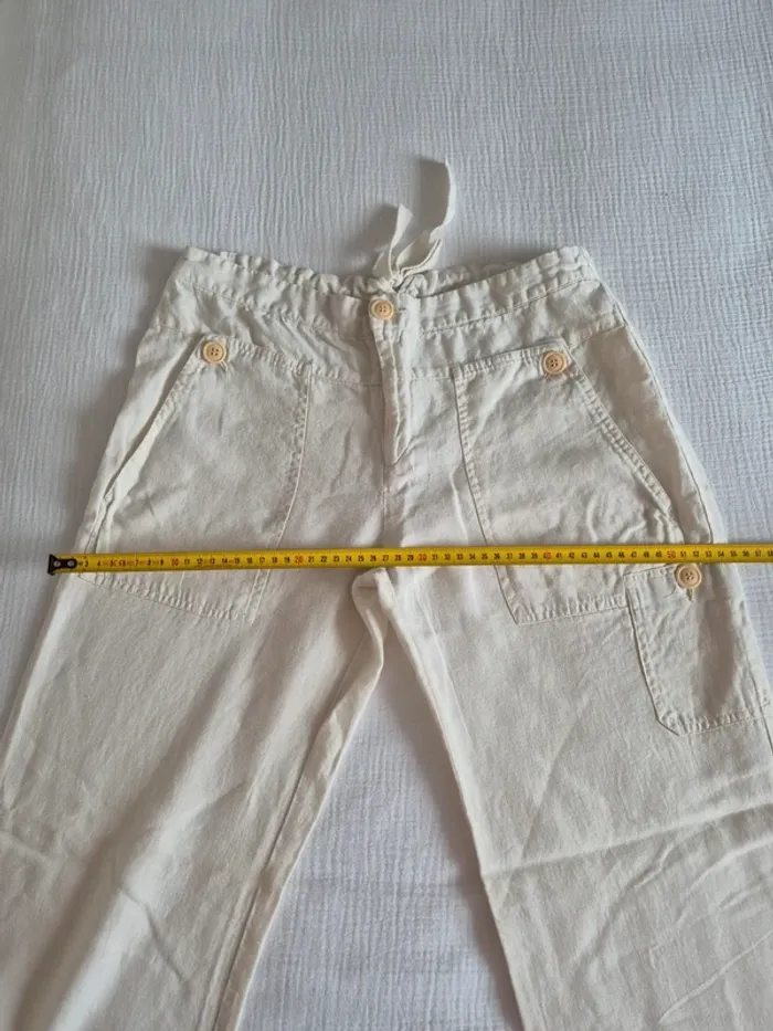 Comptoir des cotonniers - Pantalon beige / écru taille 40 - photo numéro 12