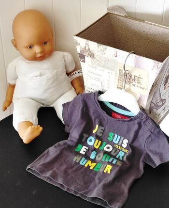 T-shirt bébé garçon 6 mois – Coton – Très bon état