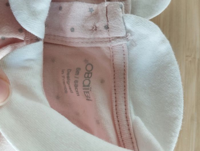 lot de 2 maillots manches longues obaibi 3 mois - photo numéro 2