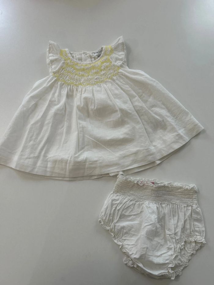 Ensemble robe et bloomer Cyrillus 3 mois