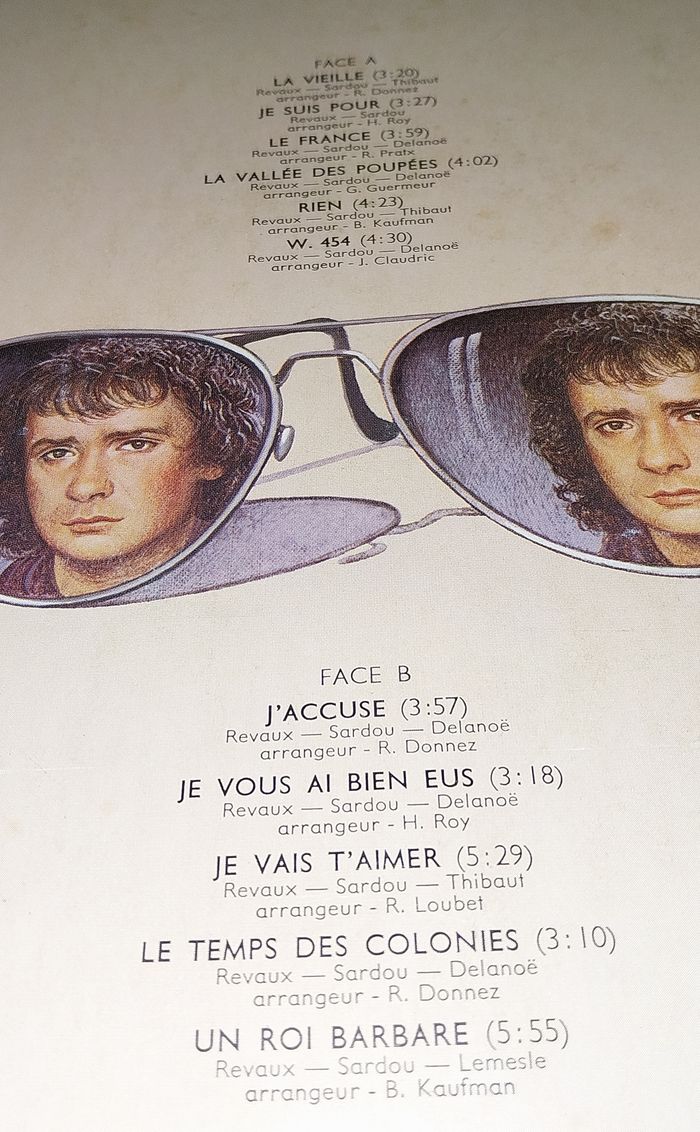 Vinyle 33 T Michel Sardou la Vieille Trema 1976 - photo numéro 4