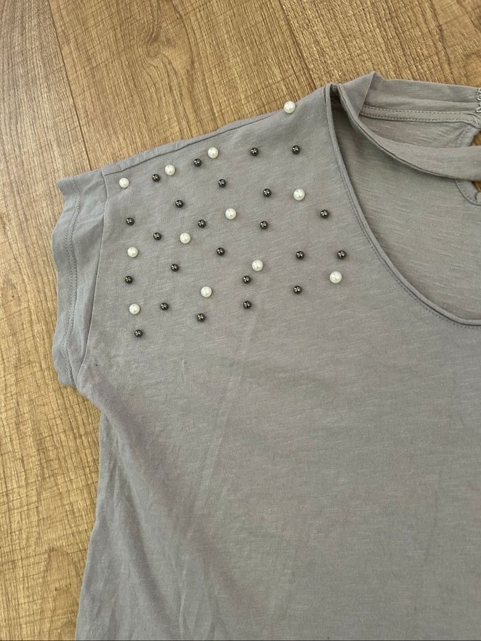 Teeshirt gris à manches courtes Morgan taille L bon état - photo numéro 9