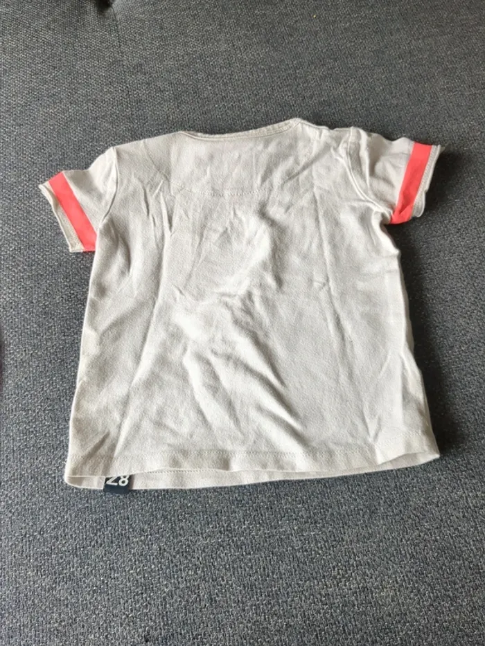 Tee shirt z8 blanc avec lunettes taille 74 cm - photo numéro 5