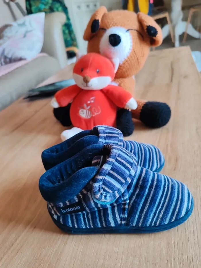 Chaussons garçon isotoner 24 tbe bleus - photo numéro 4