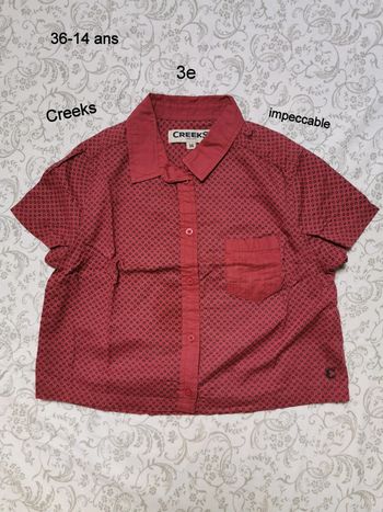 Chemise manche courte creeks taille 36