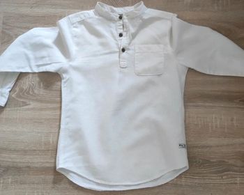 T-shirt effet chemise