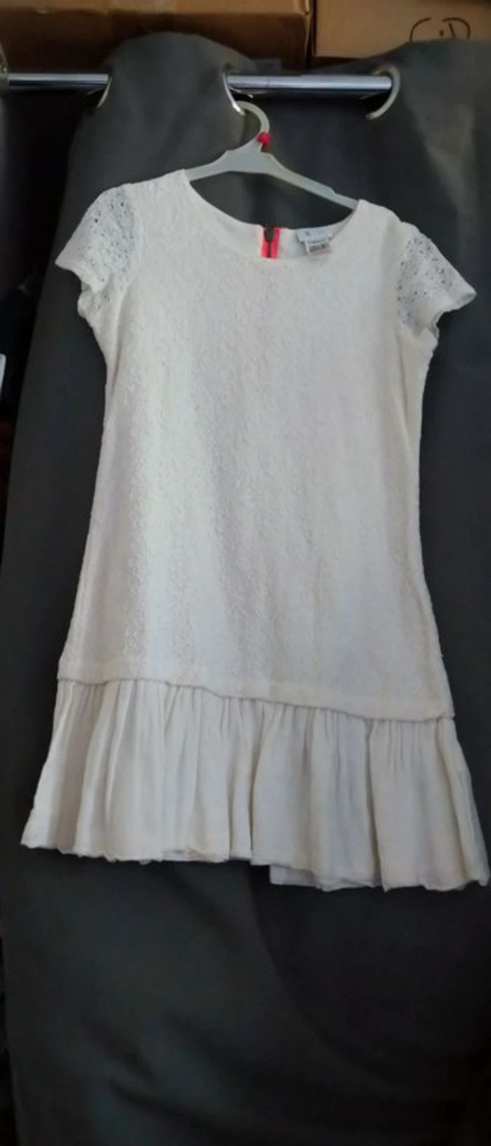 Robe de cérémonie en dentelle blanc fille 10 ans la redoute - photo numéro 8