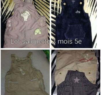 Lot salopettes 3 mois