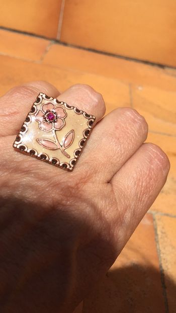 Bague vintage émaux