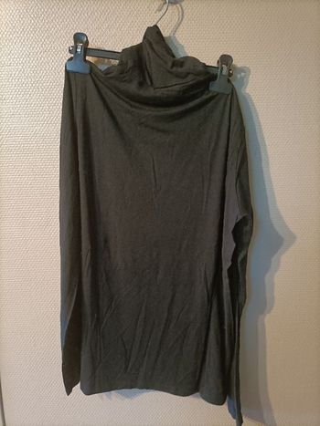 Tshirt sous-pull noir col roulé
