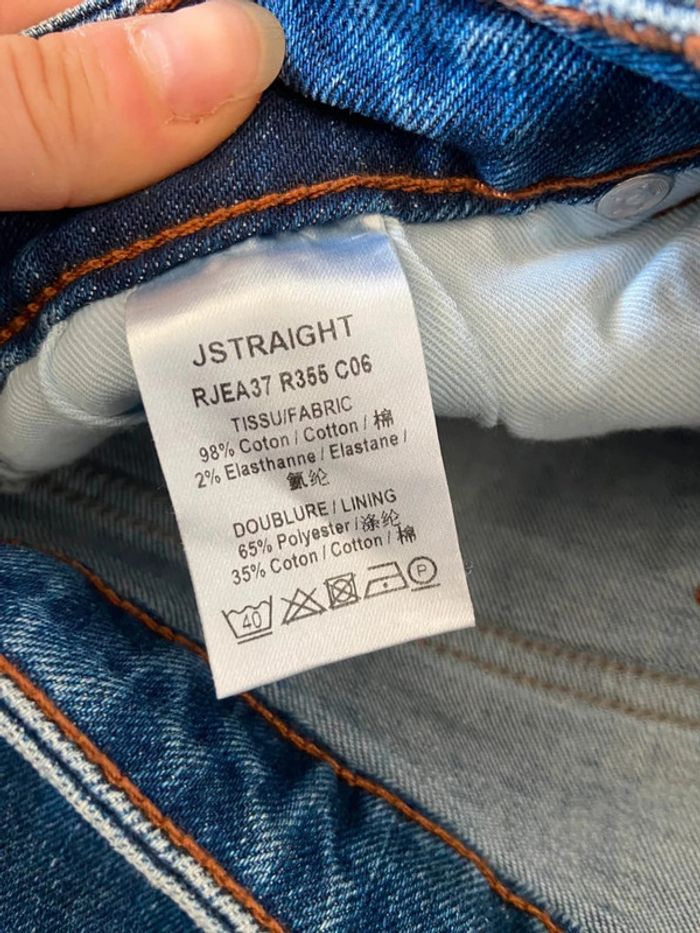 Jean droit bleu Zapa JS Straight en coton Taille M - photo numéro 4